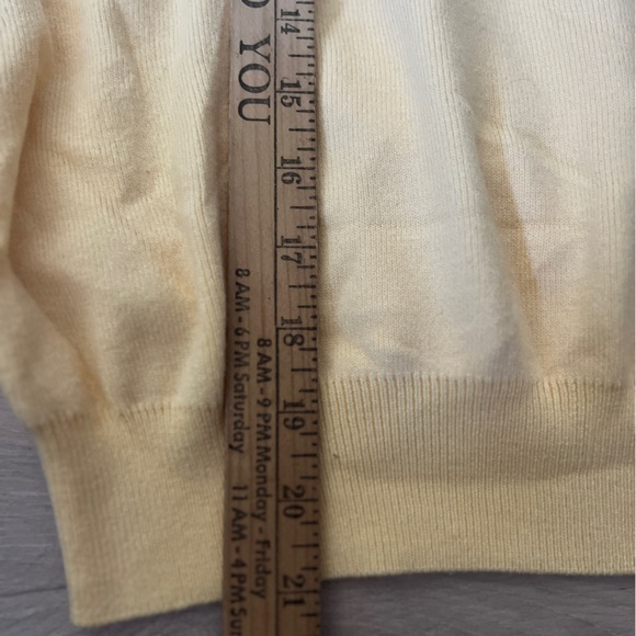 Cider x Polly Pocket Knit Top Womens XL Yellow White Collar Puff Sleeve NWT - Picture 6 of 8